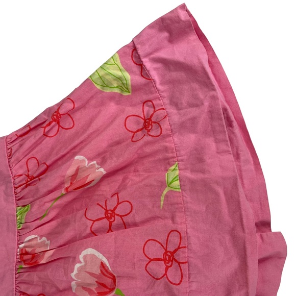 Blueberi Boulevard Spring Pink Floral Button-up Baby Dress 12 Months Girls Roses - Picture 11 of 11